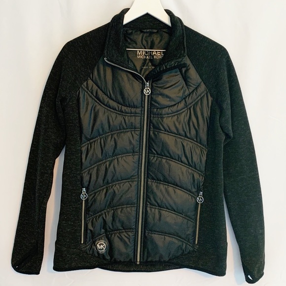 EUC Michael Kors Mixed Media Down Fleece Jacket - Picture 2 of 13